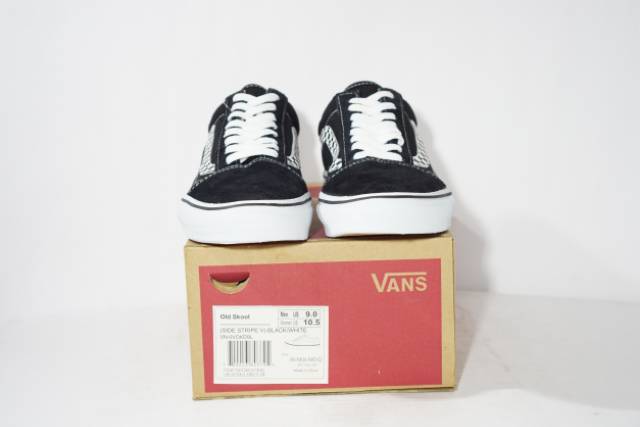 Giày Vans Old Skool Phối Sọc Trắng Đen Thời Trang Trẻ Trung