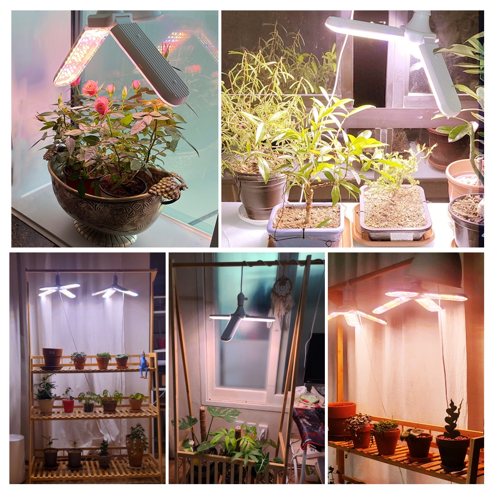 Đèn Led Tăng Trưởng Cho Cây Trồng 24W 36W 48W E27 Bóng Đèn  Quang Hợp Kích Thích Tăng Trưởng Cây Trong Nhà