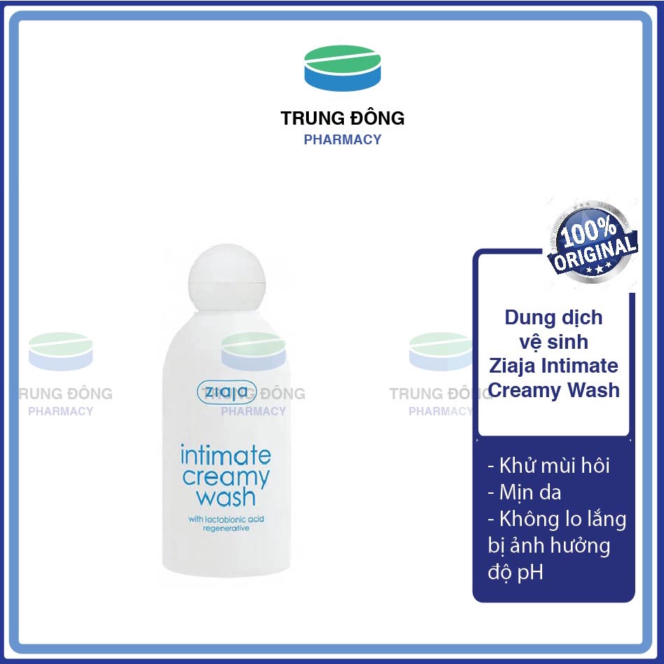 Dung dịch vệ sinh vùng kín Ziaja Intimate Creamy Wash Ba Lan, kem dùng cho cả nam và nữ - Trung Đông Pharmacy