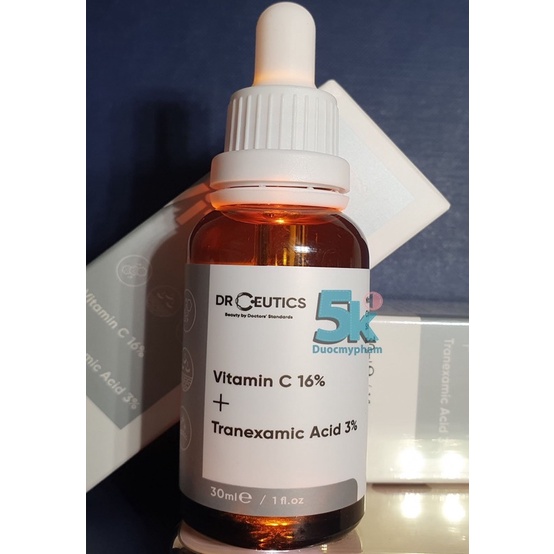 Serum Vitamin C DrCeutics - Ngừa Lão Hóa, Sáng Da, Mờ Thâm Nám - VitaminC 16% + Tranexamic Acid 3%