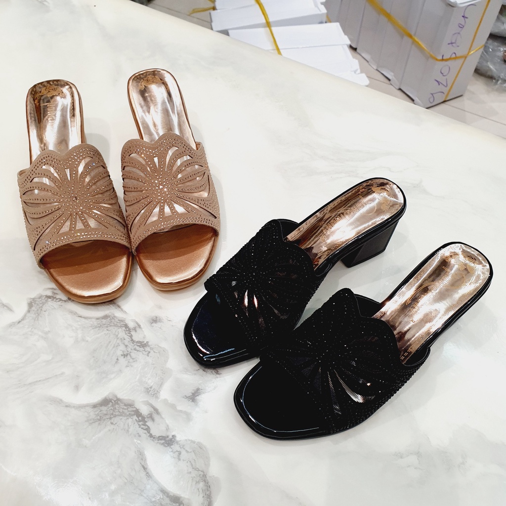 Dép Trung Niên Quai Ngang - Dép Đi Tiệc  Hàng Nhập Khẩu Cao Cấp 9708 9105 9109