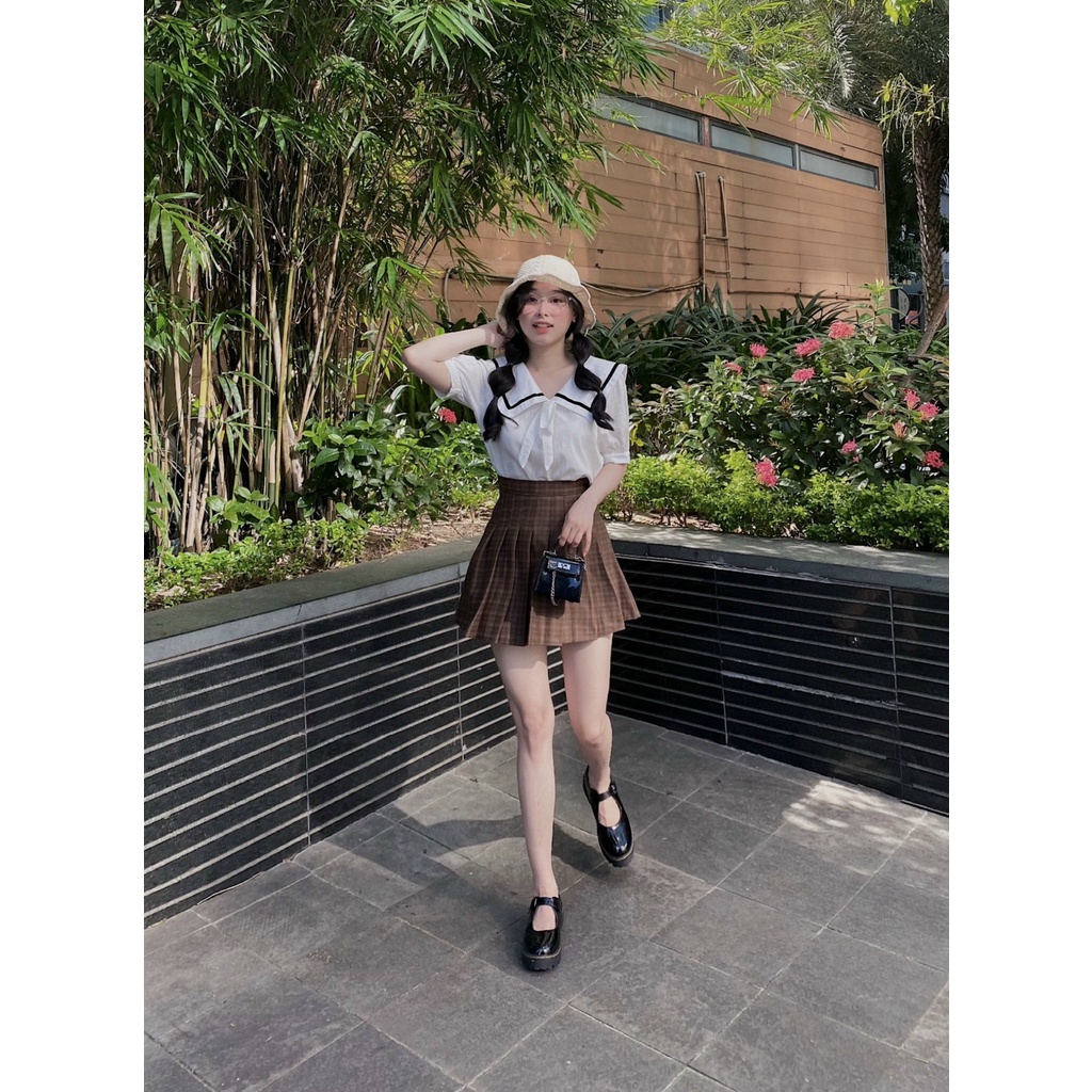 Áo kiểu thuỷ thủ tay ngắn Stacy Top
