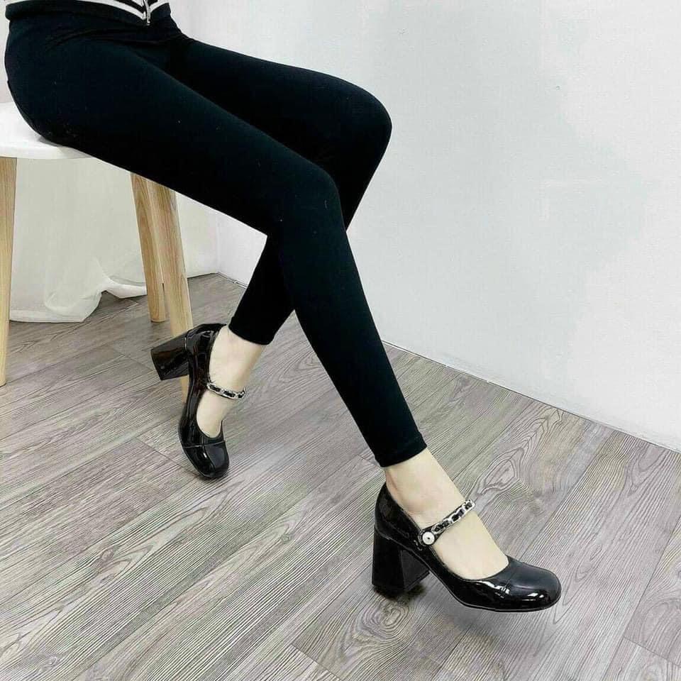 Giày MiuMiu gót vuông hàng fullbox