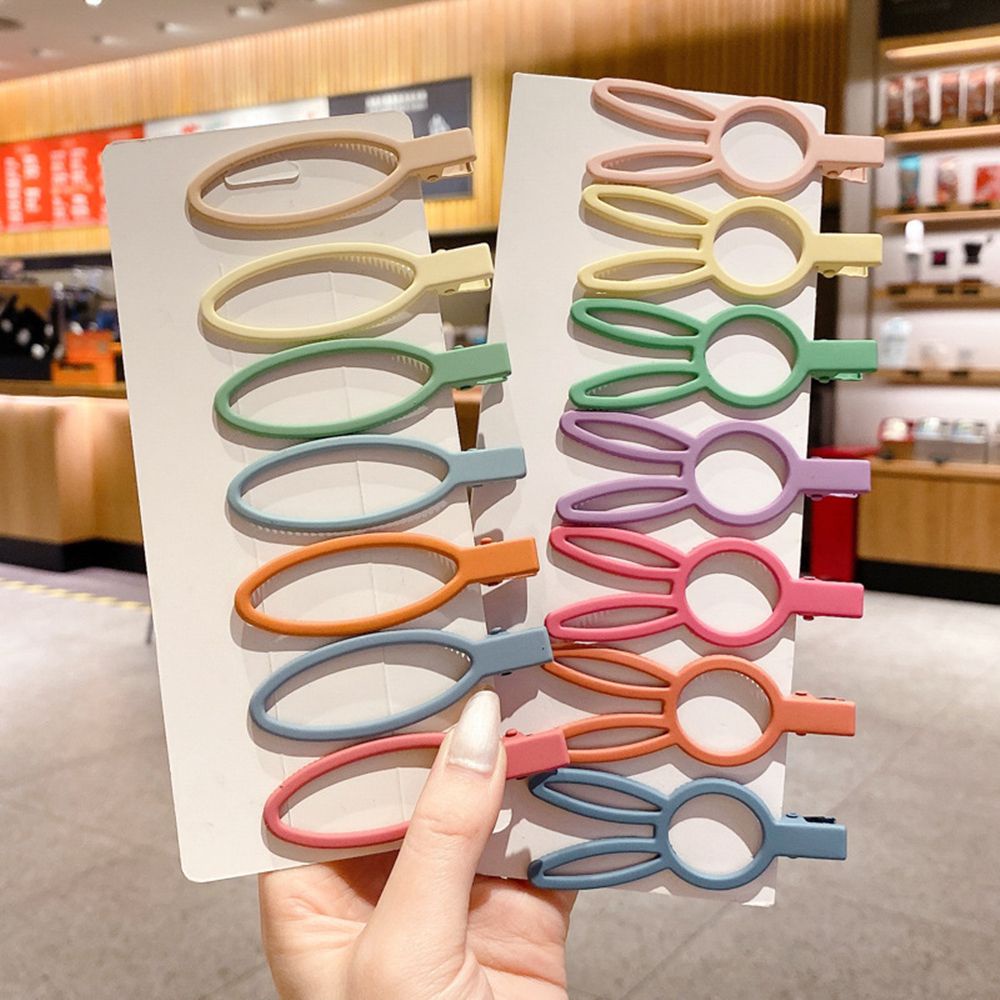 Set 3 kẹp tóc MIHAN1 nhiều màu sắc thiết kế hình học dễ thương
