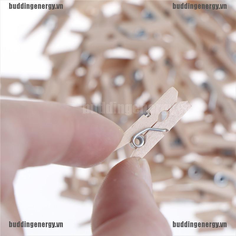 Bộ 50 Kẹp Gỗ Mini 25mm Trang Trí