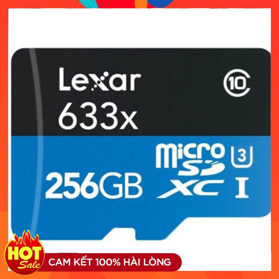 Thẻ nhớ Micro SD lexar 633x 256GB UHSI U3 95Mbs