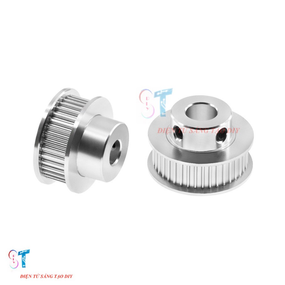 Pulley Bánh Răng Nhôm MXL 40 Răng Bản Rộng Đai 7MM Trục 10MM