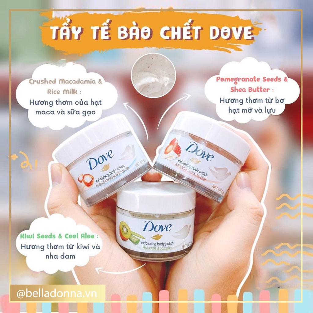 Kem Tẩy Tế Bào Chết Toàn Thân Dove Exfoliating Body Polish