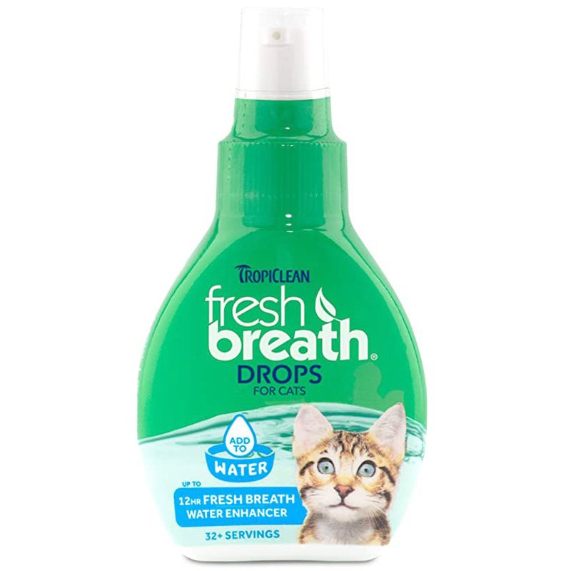 Nước vệ sinh răng miệng hàng ngày cho mèo Fresh Breath Drops by Tropiclean
