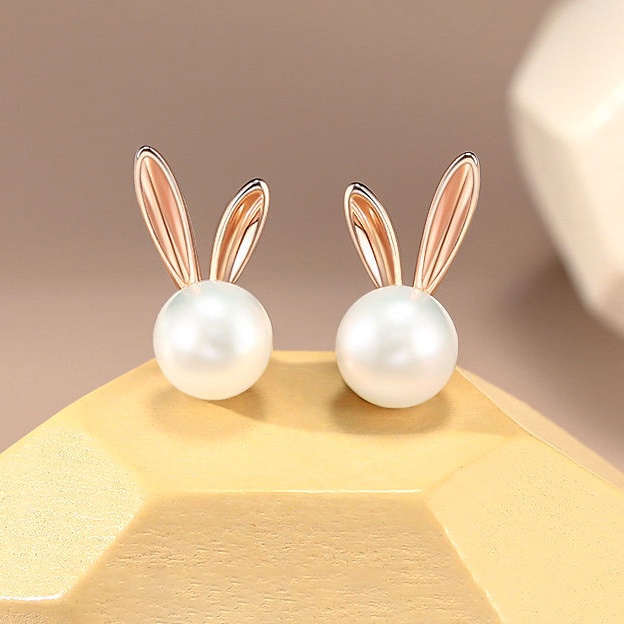 Khuyên Tai Bạc 925 Hình Thỏ Mới