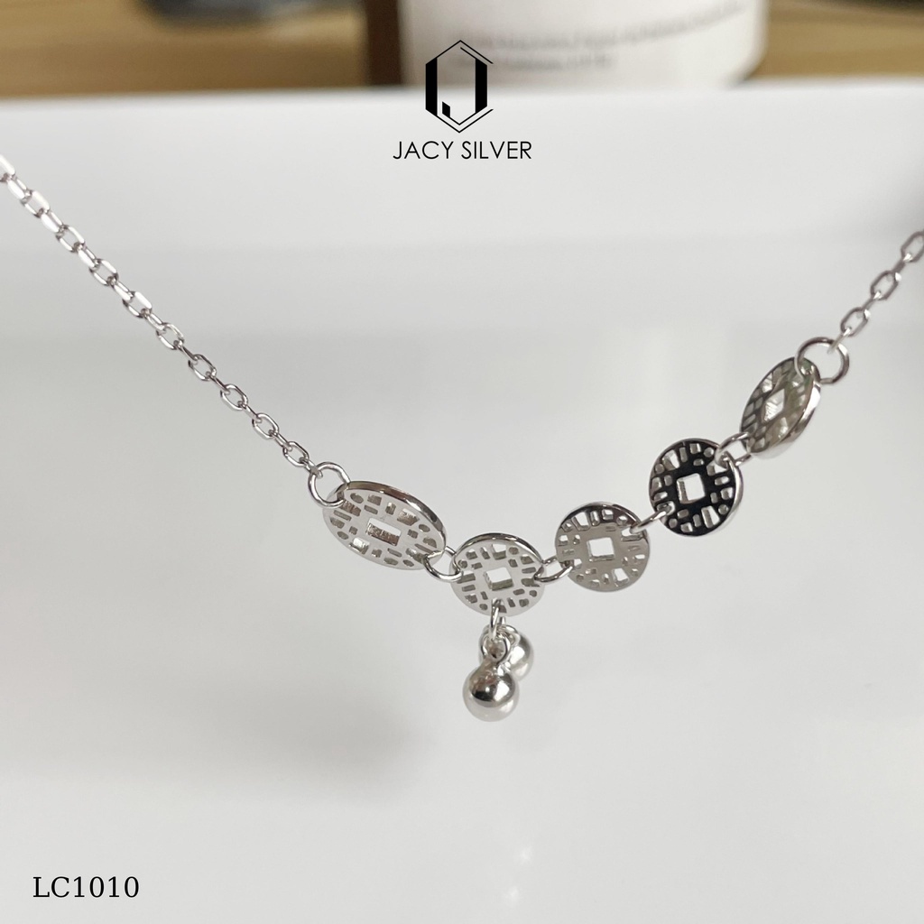 Lắc Chân Bạc 925 Kim Tiền, Vòng Chân Bạc Ý Cho Nữ Jacy Silver LC1010