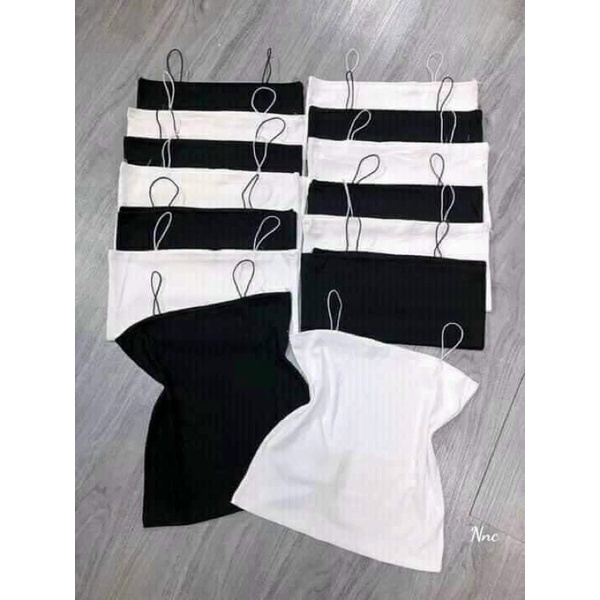 Áo bra dây bún cotton thân dài hottrend, hàng vnxk loại 1 có video