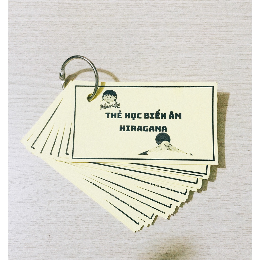 Trọn bộ thẻ học bảng chữ cái tiếng nhật HIRAGANA VÀ KATAKANA -TẶNG KÈM TẬP LUYỆN VIẾT 2 BẢNG CHỮ CÁI