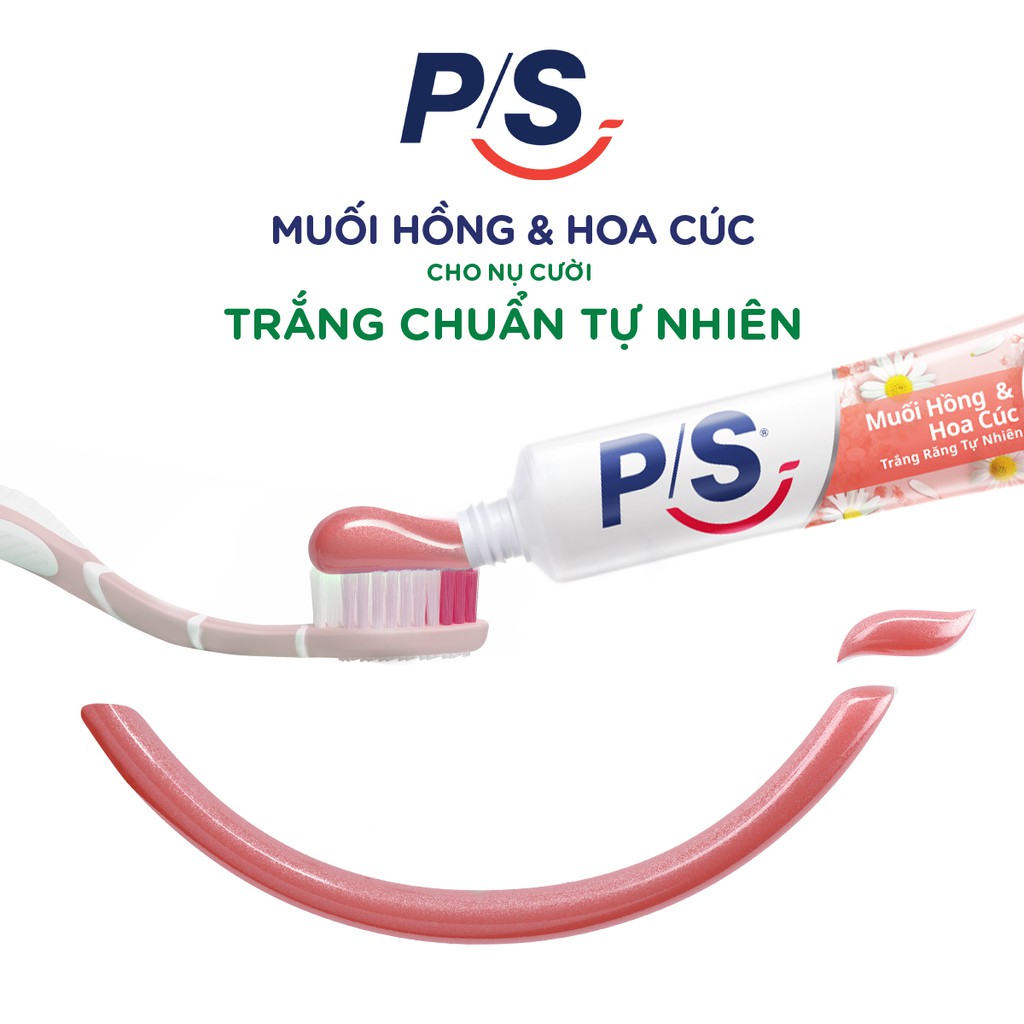 Bộ 3 Kem đánh răng P/S Muối Hồng &amp; Hoa Cúc 230g/hộp