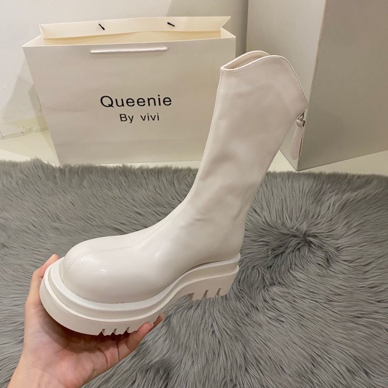 THE2001STORE | Giày boot nữ style Hàn Quốc có kéo khoá