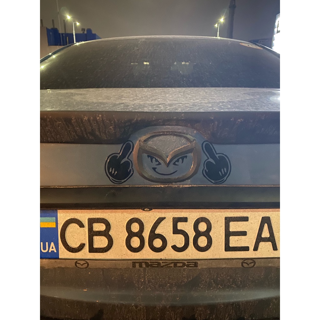Miếng Dán Phản Quang Họa Tiết Vui Nhộn Trang Trí Xe Hơi Mazda 2 / 3 / 6 CX-30 CX-4 / 5 Axela Atenza