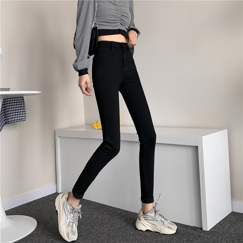 Quần kaki jean tregging nữ lưng cạp lưng cao ôm bó co giãn skinny chất đẹp không lộ dày dặn 014 J1