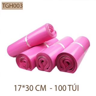 100 túi gói hàng túi nilon bọc hàng niêm phong 20x30cm