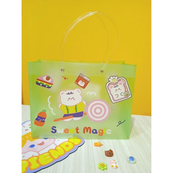 TÚI NHỰA DẺO HOẠT HÌNH CUTE 18x25