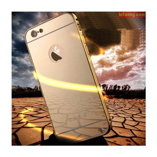 Ốp lưng tráng gương viền kim loại iPhone 6/6s bo tròn