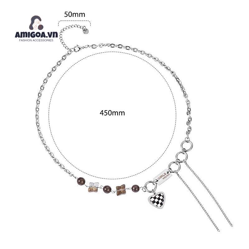 ✨✨Vòng cổ Họa Tiết Bàn Cờ Phong Cách Hip hop Thời Trang Cho Nữ