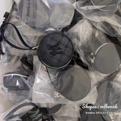 ẢNH THẬT / TQXK - Túi Da Tròn Cầm Tay Mini MLB Diamond Monogram 1:1 - HÀNG XUẤT DƯ FULLTAG