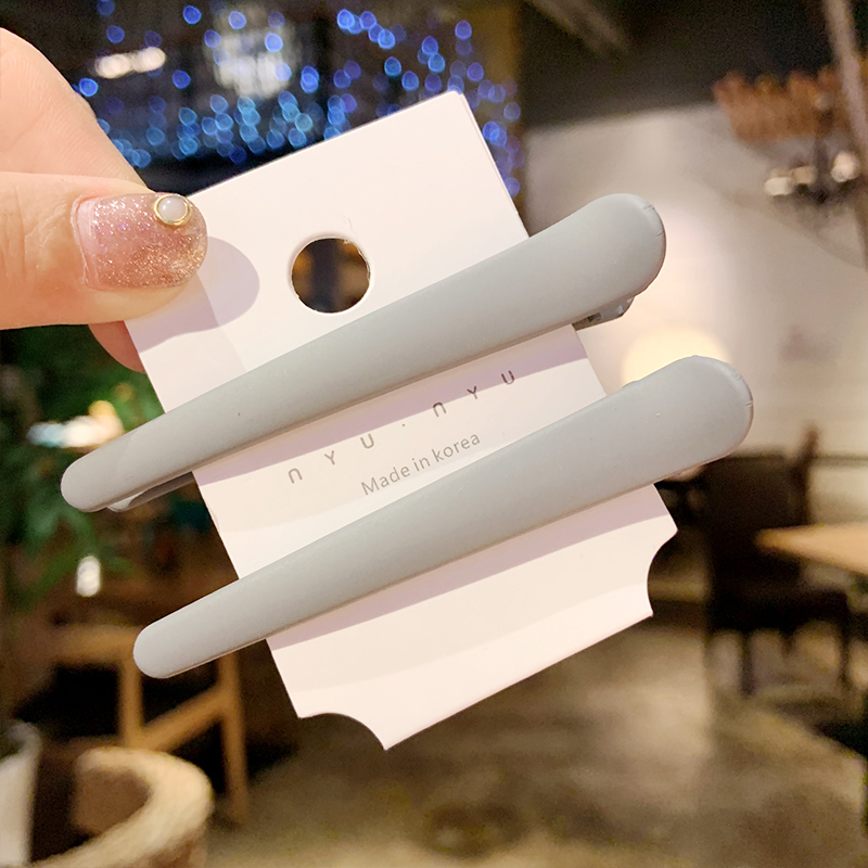Bộ 2 kẹp tóc màu trơn thời trang cho nữ