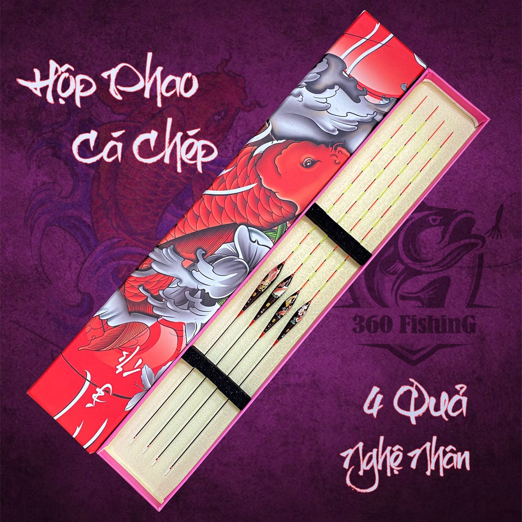 Hộp Phao Câu Đài Nano Cá Chép 4 Quả Phao Câu Cá Siêu Nhạy Phụ Kiện Câu Đài Cao Cấp