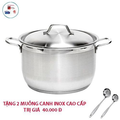 Nồi luộc gà 3 đáy inox 430 FiveStar Standard bếp từ nắp inox tặng 2 muỗng canh ( 26cm / 28cm / 30cm / 32cm / 36cm )