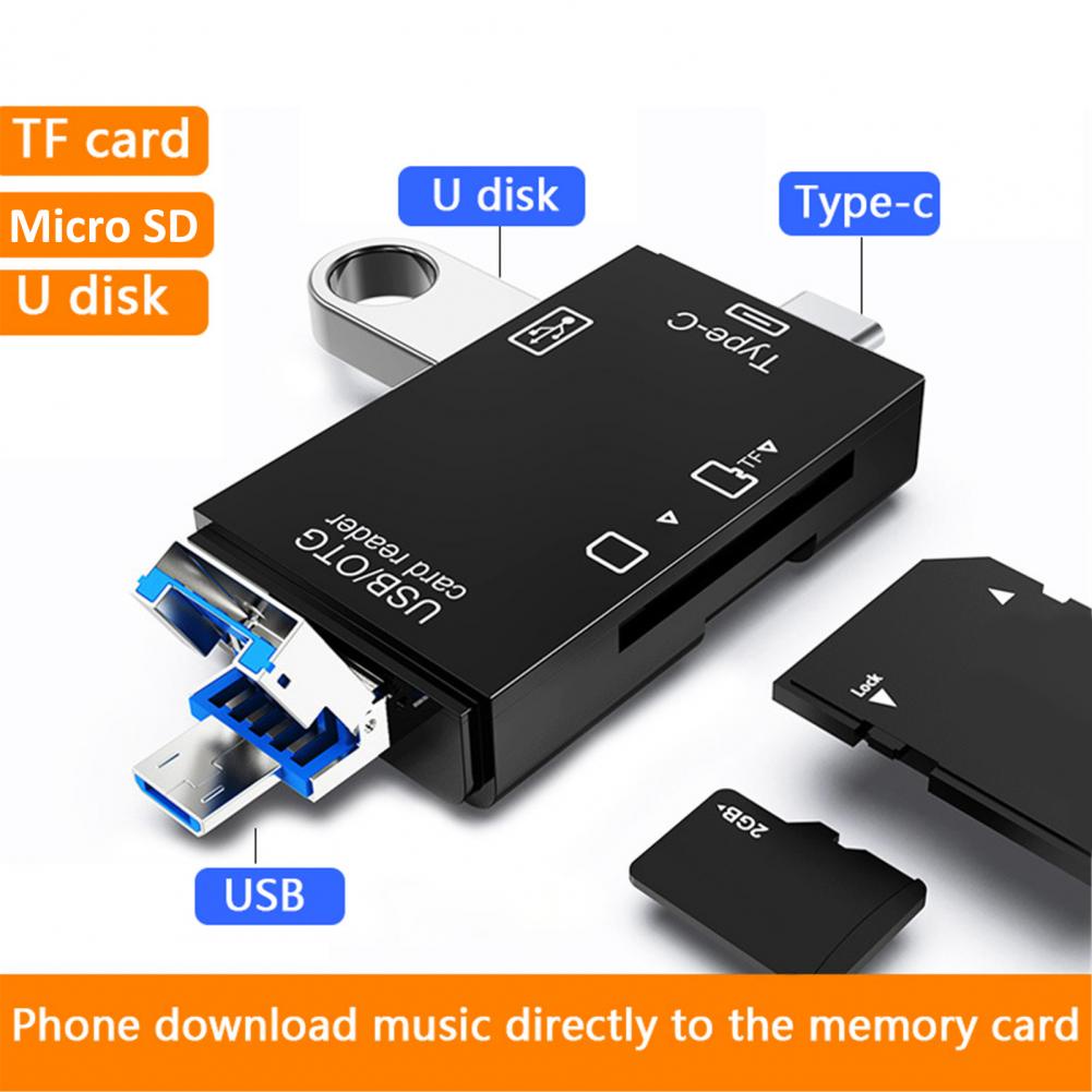 Đầu Đọc Thẻ Nhớ SD USB 2.0 TF / Mirco SD 6 Trong 1