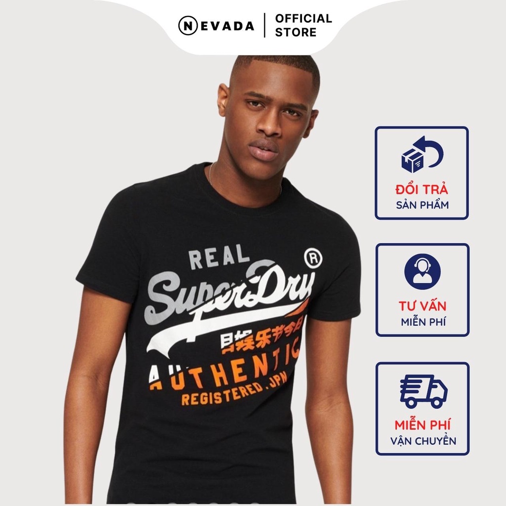 (Bán giá sỉ, có video thật) Áo phông, áo thu Nam Nữ Form Suôn Cổ tròn tay ngắn Super Dry by Naveda Shop
