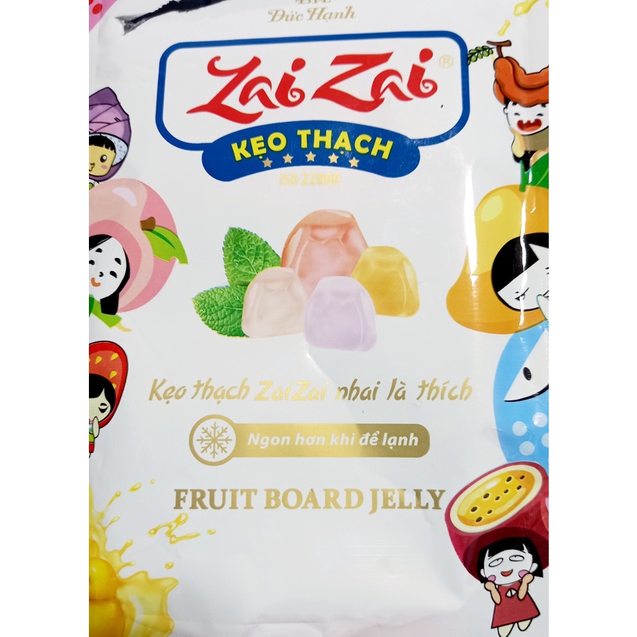 3 vị Thạch Zai Zai Đức Hạnh Trà Sữa, caramen Trái cây  320 gr.date7&8/23