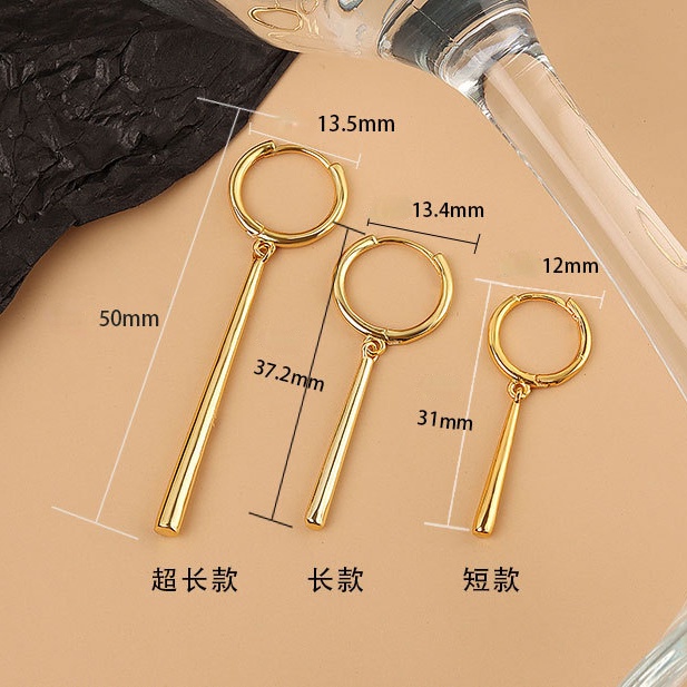 Bông Tai Mạ Bạc 925 Hình Giọt Nước 3 Kích Cỡ Thời Trang Dành Cho Nam Và Nữ