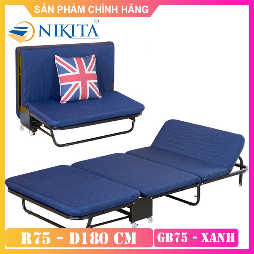 Giường gấp gọn đa năng - NIKITA GB75 - Có bánh xe thuận tiện di chuyển | BigBuy360 - bigbuy360.vn