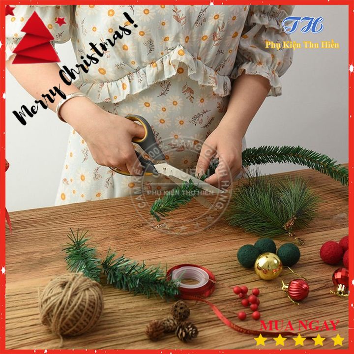 Sợi Lá Thông Trang Trí Noel Màu Xanh Lấp Lánh - 9M