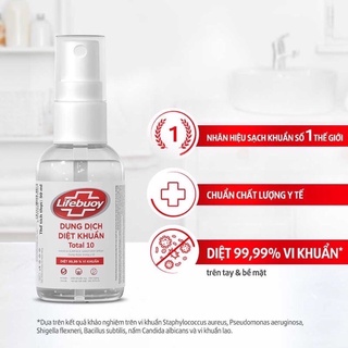 Nước rửa tay kháng khuẩn Lifebuoy nhỏ gọn loại 50ml 