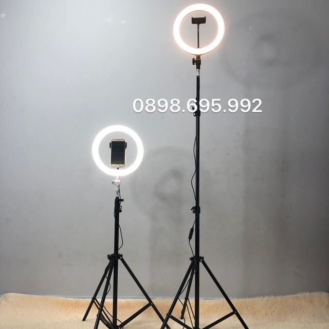 Cây đèn makeup Cây live stream có đèn đường kính 26cm điều chỉnh độ cao lên đến 2m3