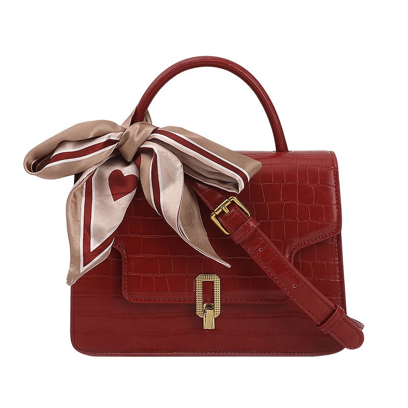 IELGY Túi Xách Tay Cài Khóa Vuông Kiểu retro Thời Trang Cao Cấp Cho Bạn Gái