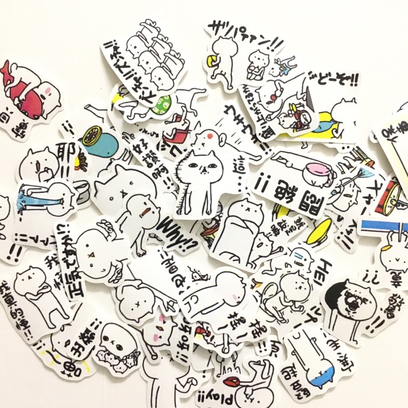 Sticker mèo meme dán trang trí note, scrapbook, planner,... size 2-4cm