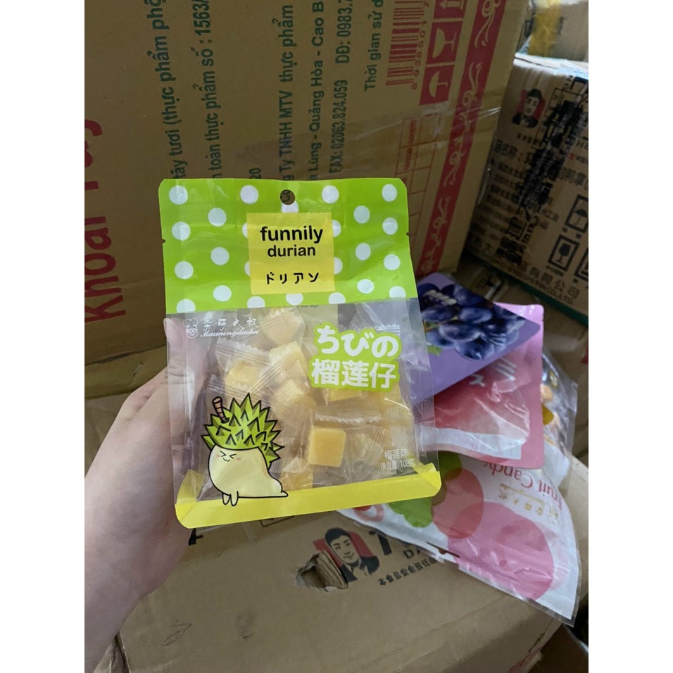 [ Hàng mới về ] Kẹo dẻo hoa quả vị sầu riêng / vị soài siêu ngon gói 108g