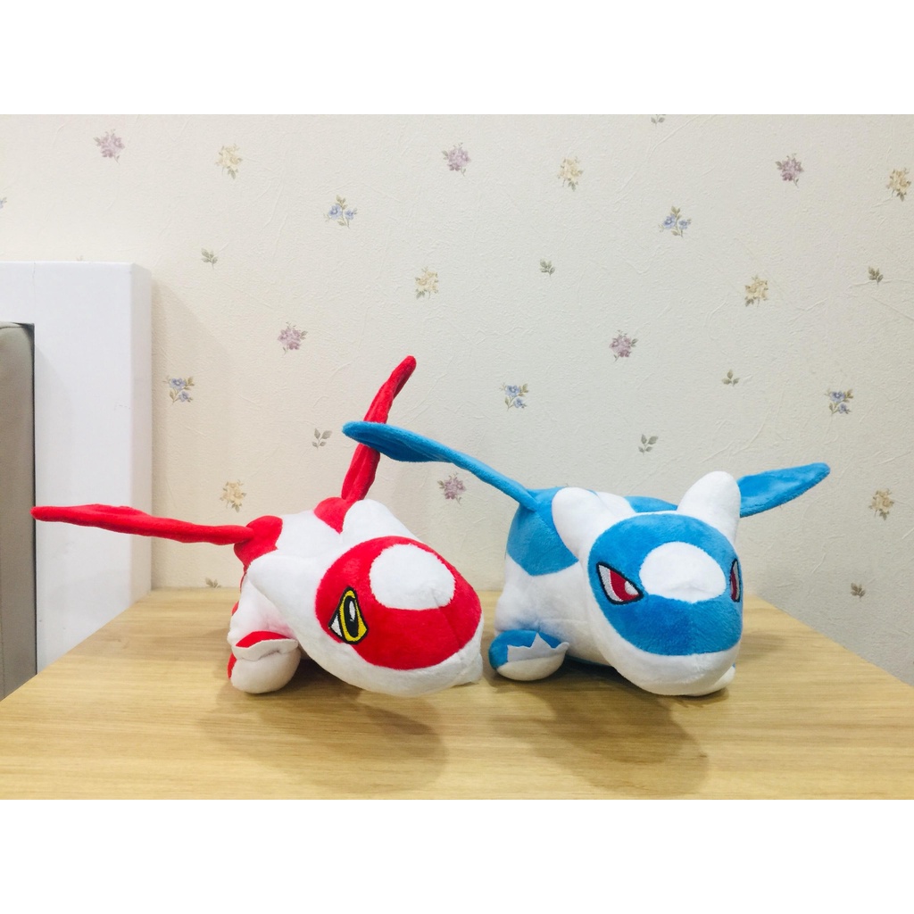 Gấu bông Pokemon Huyền Thoại Latios-Latias+ tặng combo 8 thẻ bài pokemon ngẫu nhiên siêu đẹp