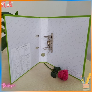 File càng cua- File còng bật 5cm Plus xanh cốm