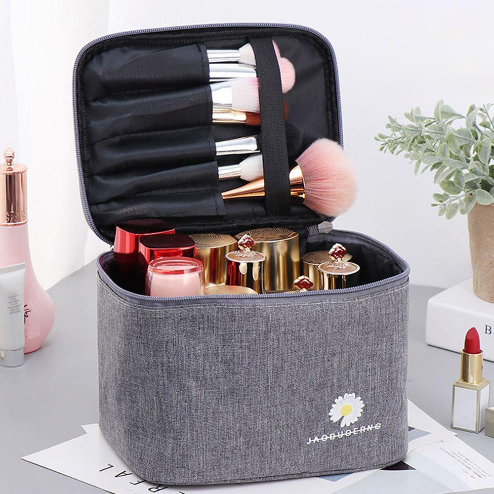 Túi Đựng Mỹ Phẩm Chăm Sóc Da Họa Tiết Hoa Cúc Tiện Dụng Khi Đi Du Lịch