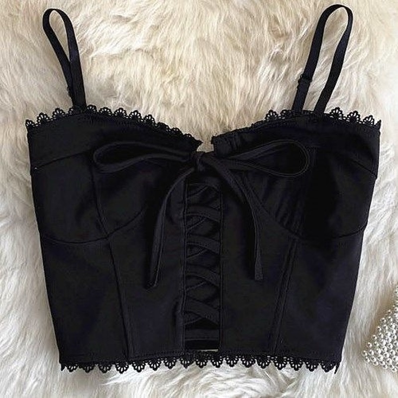 Áo Hai Dây Phối Ren Thiết Kế Quyến Rũ Thời Trang