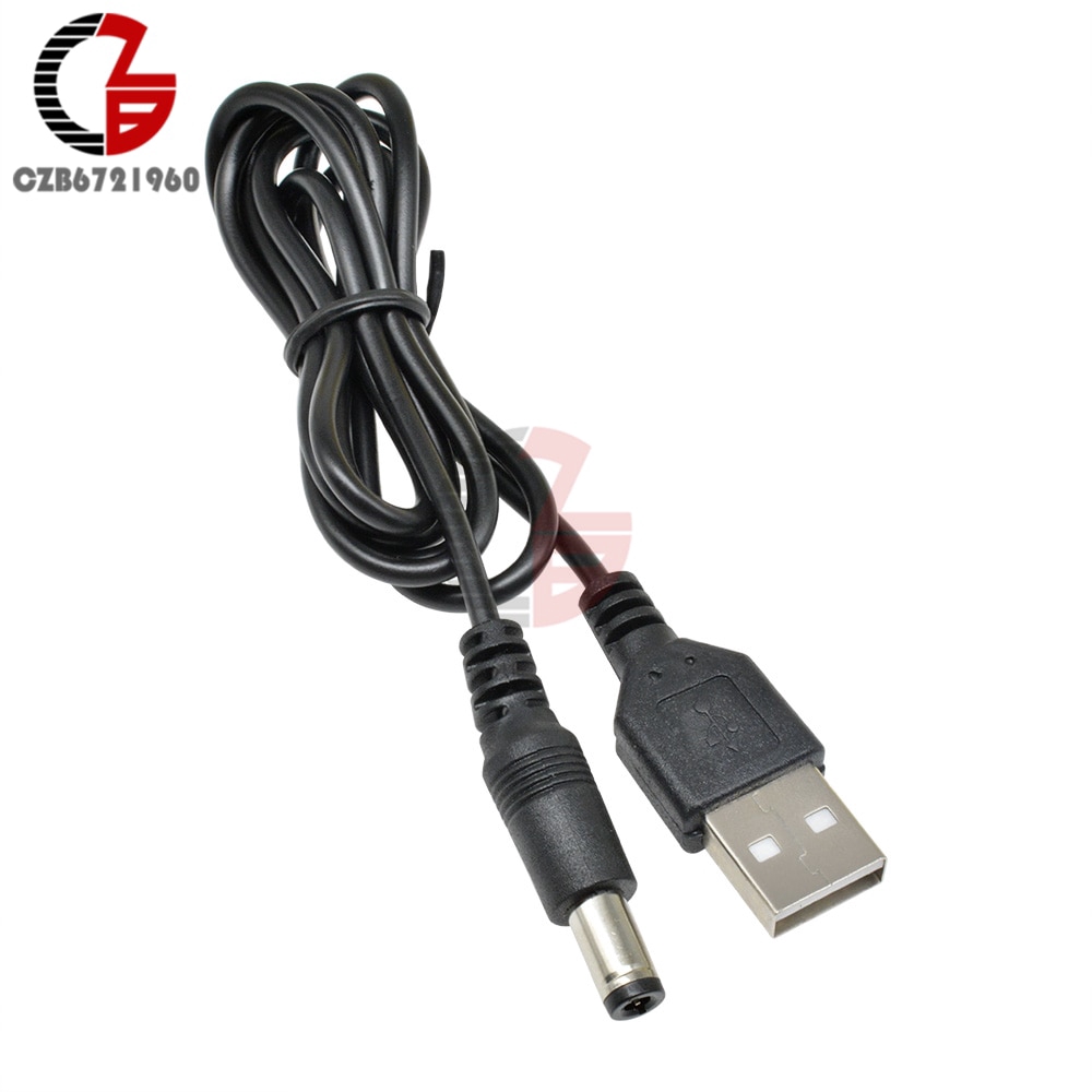 Dây cáp chuyển đổi USB 2.0 A sang DC 5.5mm x 2.1mm