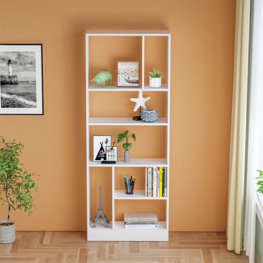 Kệ sách đứng để sàn kết hợp tủ decor phòng khách - gp233