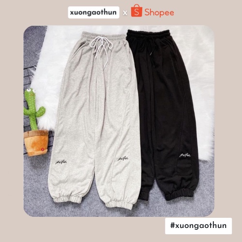 Quần Jogger Nữ Unisex Basic 2 Màu Cơ Bản Dễ Mặc