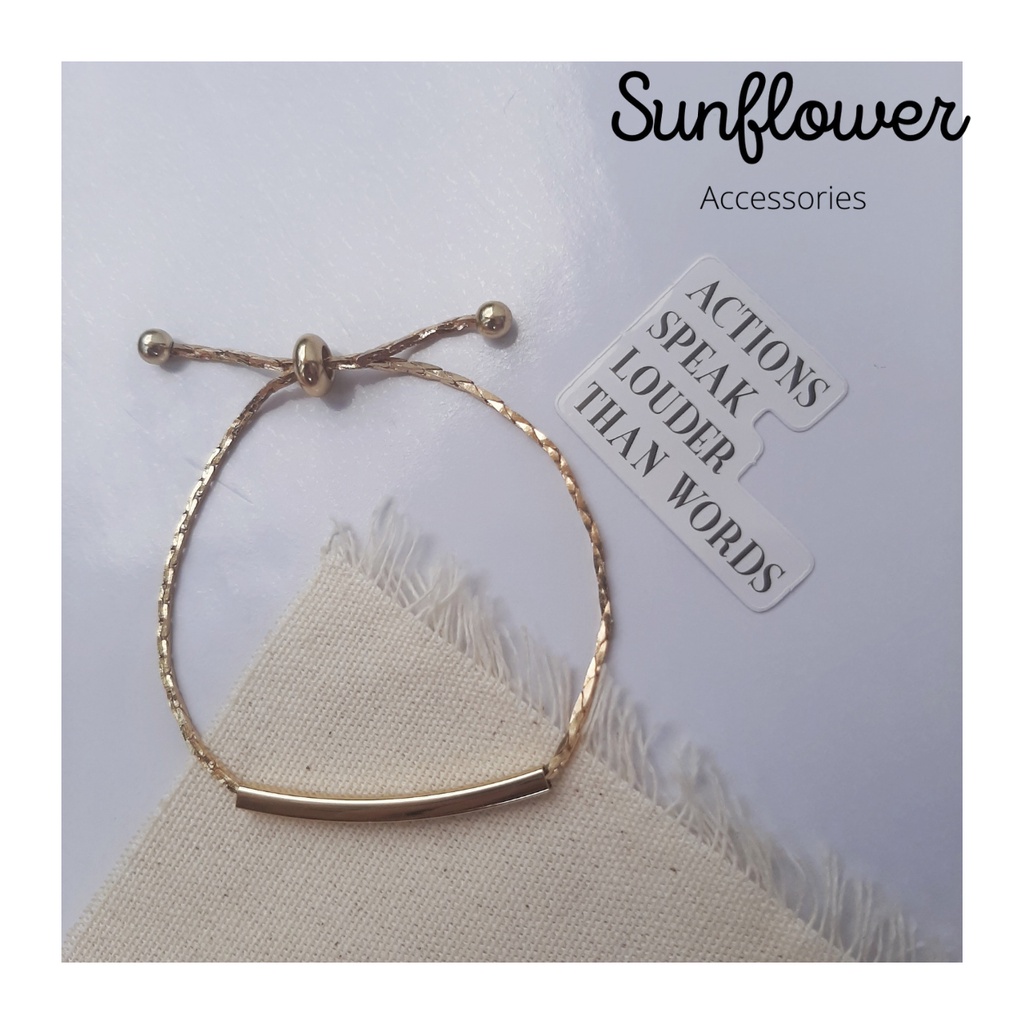 Vòng tay nữ dây rút Lover Dream mạ vàng, Lắc  tay hot trend [Sunflower.accessories]