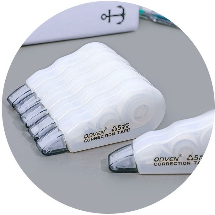Set 6 Bút Xóa Kéo 5MM Kèm Túi Đựng Màu Trong Suốt Tiện Dụng Cho Học Sinh