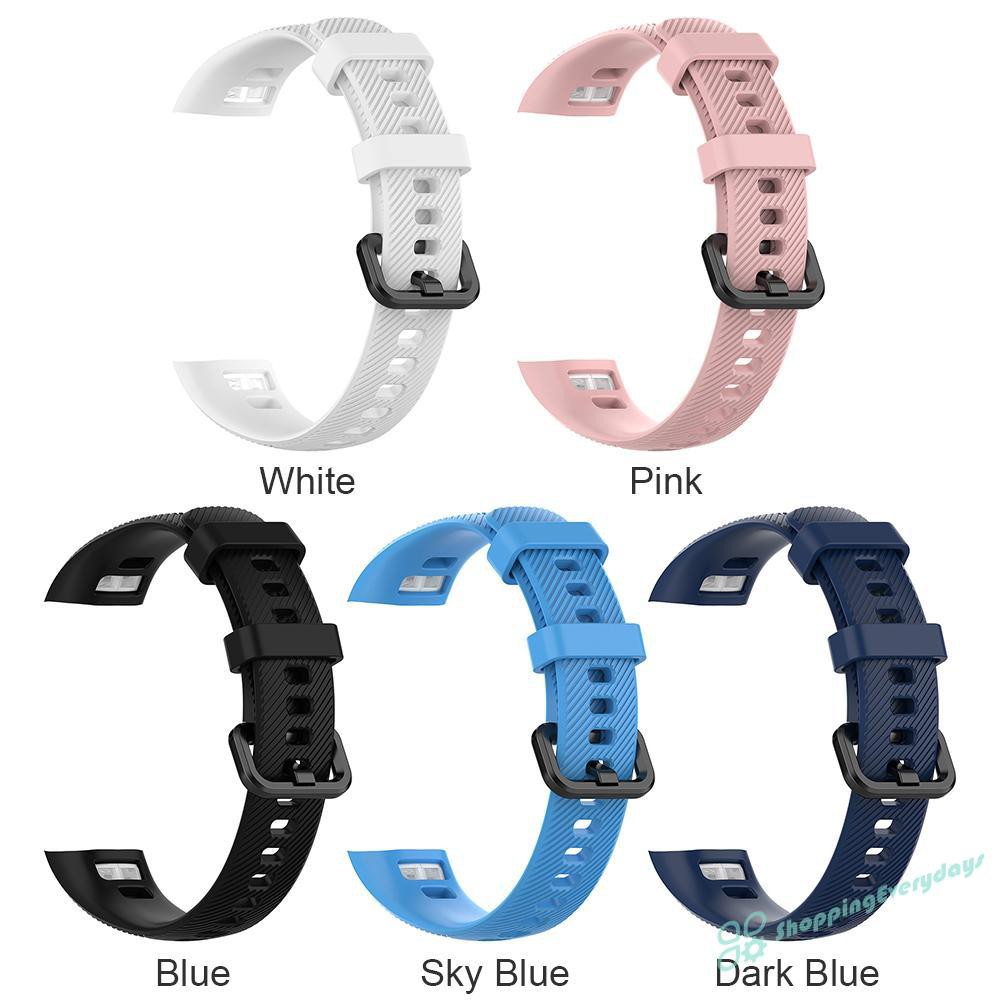 Dây đeo silicone có chốt kim loại cho Huawei Honor Band 5/4